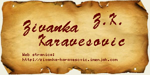 Živanka Karavesović vizit kartica
